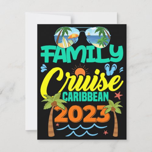 Family Cruise Caribbean 2023 Summer Vacation Invitation