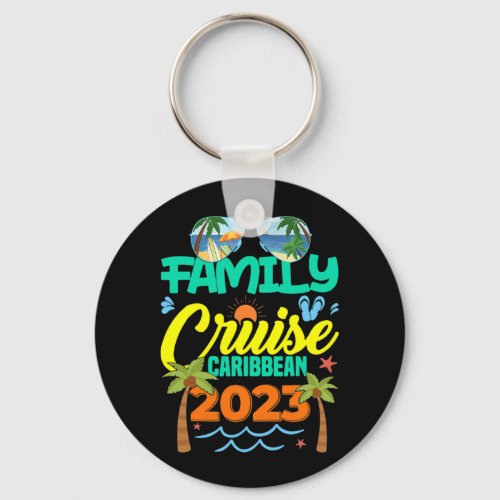 Family Cruise Caribbean 2023 Summer Vacation Keychain