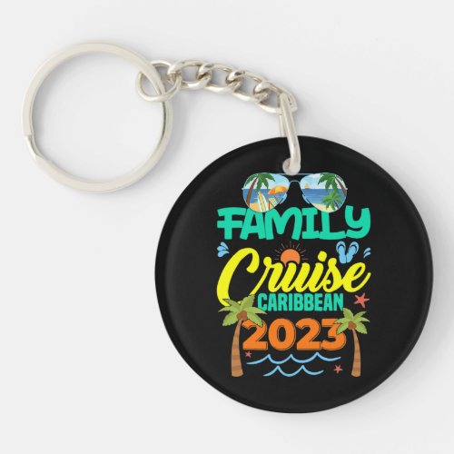 Family Cruise Caribbean 2023 Summer Vacation Keychain