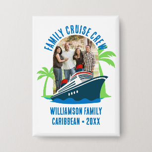 FAMILY CRUISE CREW Photo Destination Vacation Button