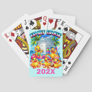 Family Cruise Cruising Ducks Poker Cards