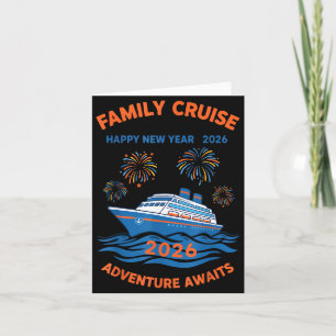 Family Cruise Happy New Year 2026 Adventure Card