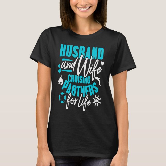 Family Cruise  Husband & Wife Cruising Vacation Co T-Shirt (Front)