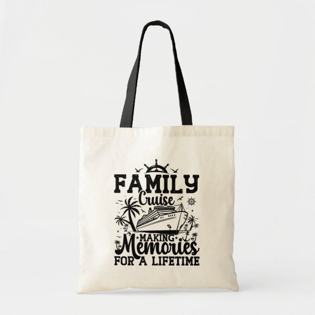 Family Cruise Making Memories Vacation Squad Cool Tote Bag (Front)