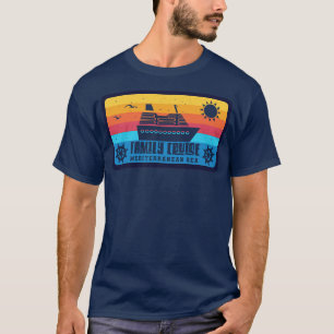 Family Cruise Mediterranean Sea Retro Style T-Shirt