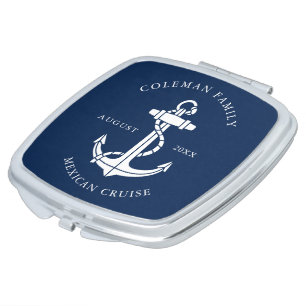 Family Cruise Nautical Boat Anchor Compact Mirror