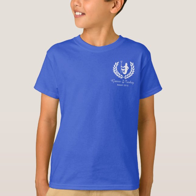 Family Cruise Sea God and laurel wreath custom T-Shirt (Front)