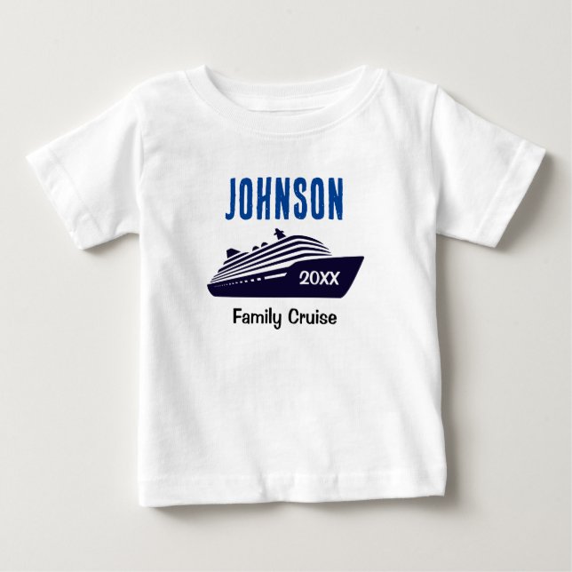 Family Cruise Ship Baby Girl Boy Tshirt   (Front)