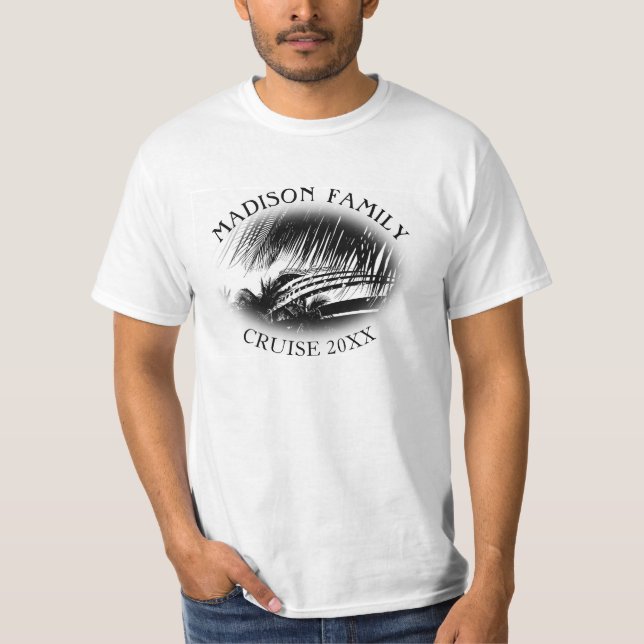 Family Cruise Ship Vacation Personalized Name T-Shirt (Front)