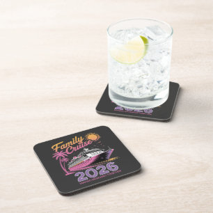 Family Cruise Squad 2026 Vacation Matching Trip Beverage Coaster