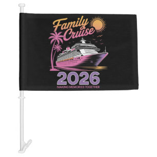 Family Cruise Squad 2026 Vacation Matching Trip Car Flag
