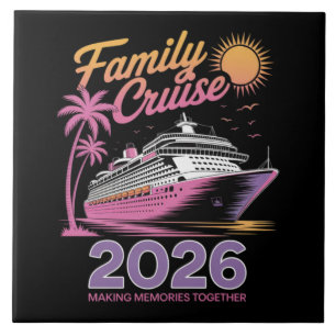 Family Cruise Squad 2026 Vacation Matching Trip Ceramic Tile