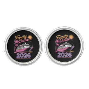 Family Cruise Squad 2026 Vacation Matching Trip Cufflinks