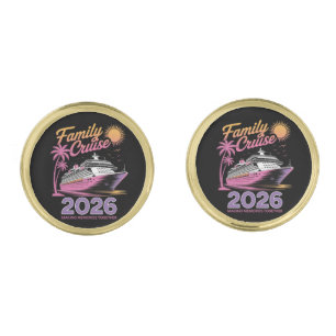 Family Cruise Squad 2026 Vacation Matching Trip Cufflinks