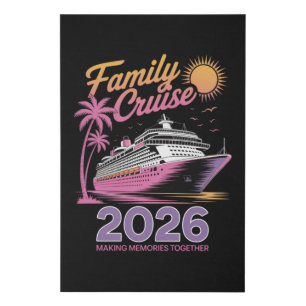 Family Cruise Squad 2026 Vacation Matching Trip Faux Canvas Print
