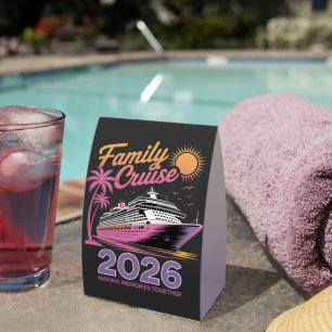 Family Cruise Squad 2026 Vacation Matching Trip Paper Table Tent