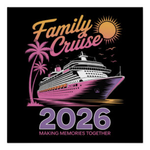 Family Cruise Squad 2026 Vacation Matching Trip Poster