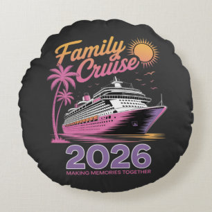 Family Cruise Squad 2026 Vacation Matching Trip Round Pillow