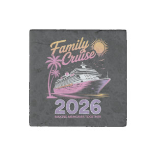 Family Cruise Squad 2026 Vacation Matching Trip Stone Magnet