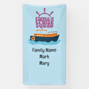 Family Cruise Squad Travel Vacation Banner