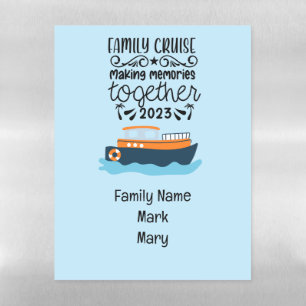 Family Cruise Squad Travel Vacation Magnetic Dry Erase Sheet