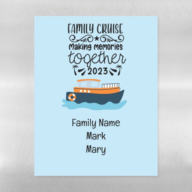 Family Cruise Squad  Travel Vacation  Magnetic Dry Erase Sheet (Vertical)