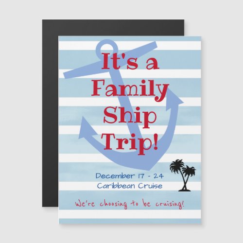 Family Cruise Stateroom Anchor Magnet