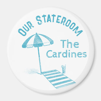 Family Cruise Stateroom Door Marker Beach Umbrella Magnet