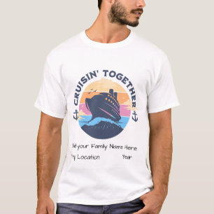 Family Cruise Sunset & Waves PERSONALIZE T-Shirt