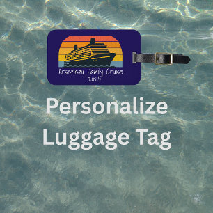 Family Cruise Template Custom Luggage Tag