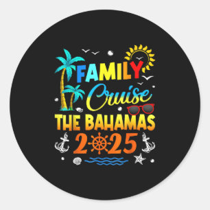 Family Cruise The Bahamas 2025 Summer Matching Vac Classic Round Sticker