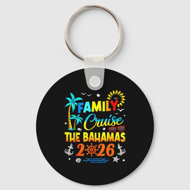 Family Cruise The Bahamas 2026 Summer Matching Vac Keychain (Front)