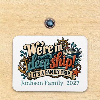 Family Cruise Trip Custom Door Marker Magnet