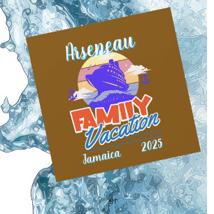 Family Cruise Vacation Brown/Blue Personalize