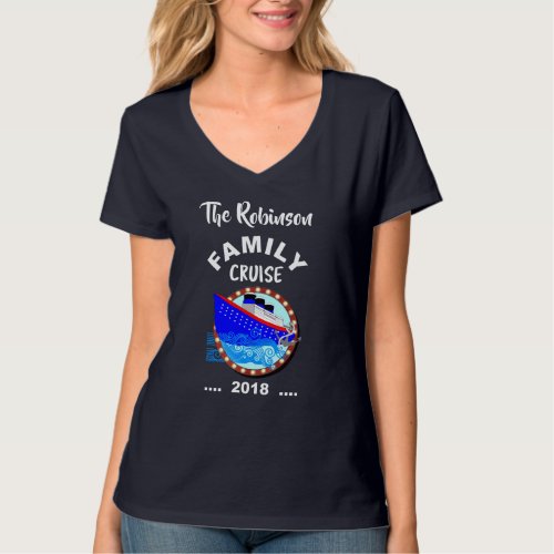 Family Cruise Vacation Cruise Ship Personalized T_Shirt