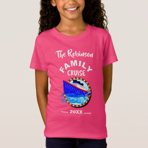 Family Cruise Vacation Cruise Ship Personalized T_ T_Shirt