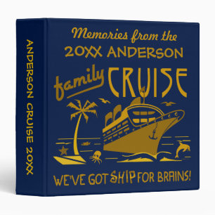 Family Cruise Vacation Funny Ship Custom Name V2 Binder