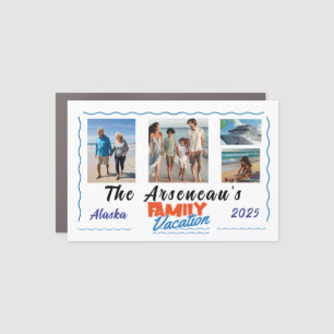 Family Cruise Vacation Photo Cabin Personalize Car Magnet
