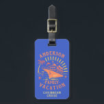 Family Cruise Vacation Ship Personalized Trip Luggage Tag<br><div class="desc">Enjoy your family (or group) cruise trip with these personalized luggage tags. The custom design says, "[Your Name] Family Vacation" with room for your destination or other text, plus address or other information on the back. The colors include sunny oranges and yellows on a royal blue background (HINT: You can...</div>