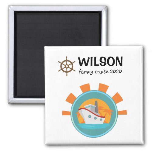 Family Cruise Vacation Travel Keepsake Magnet