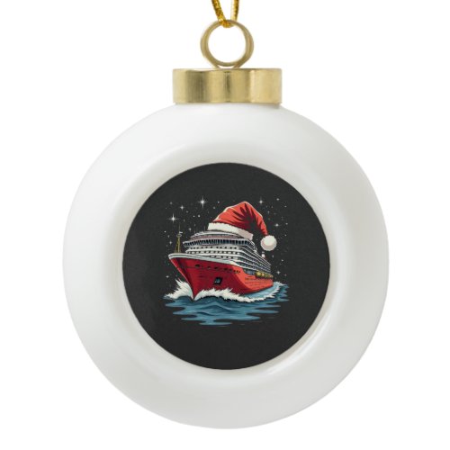 Family Cruising Cruise ship Matching Christmas  Ceramic Ball Christmas Ornament