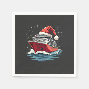 Family Cruising Cruise ship Matching Christmas  Napkins