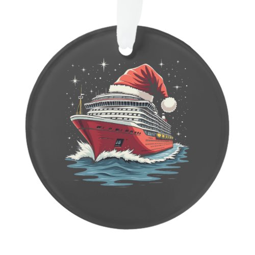 Family Cruising Cruise ship Matching Christmas  Ornament