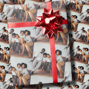 Family Custom Image Wrap , Custom Photo Gift Wrap