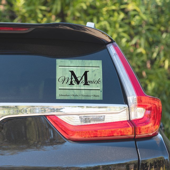 Family custom last name and first name decal (Car Side)
