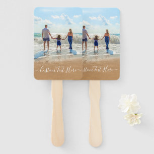 Family - Custom Photo and Text - Your Own Design Hand Fan
