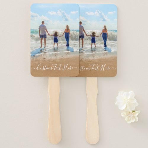 Family _ Custom Photo and Text _  Your Own Design Hand Fan