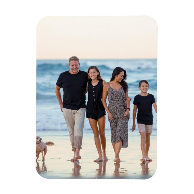 Family Custom Photo Create Your Own Magnet (Vertical)