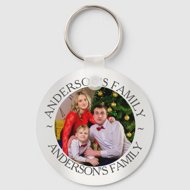 Family Custom Photo Keychain (Front)