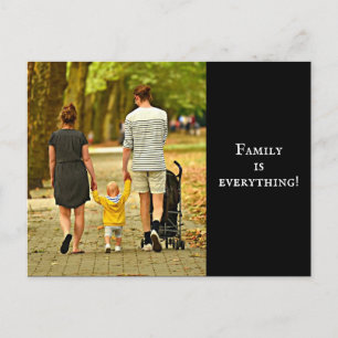 Family custom photo postcard